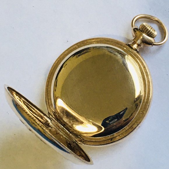 Antique 1912 Elgin Illinois 14k Gold & Gold-filled Pocket Watch Runs - Picture 7 of 10